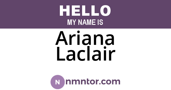 Ariana Laclair
