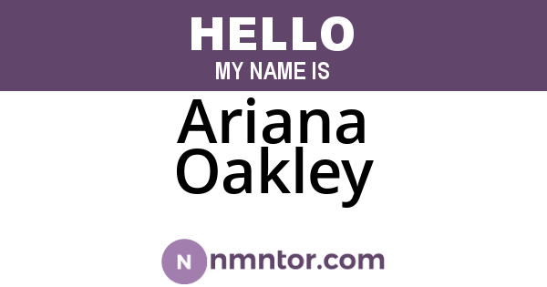 Ariana Oakley