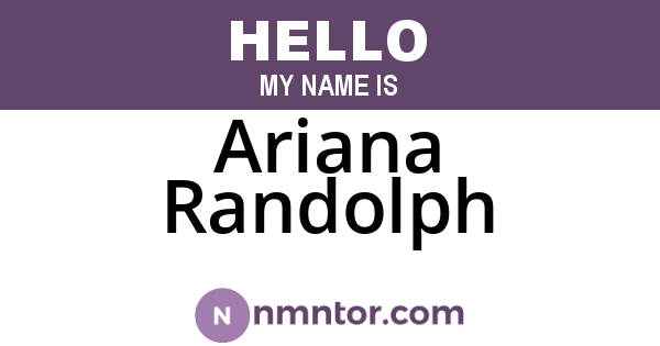 Ariana Randolph