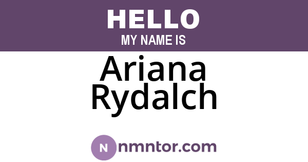 Ariana Rydalch