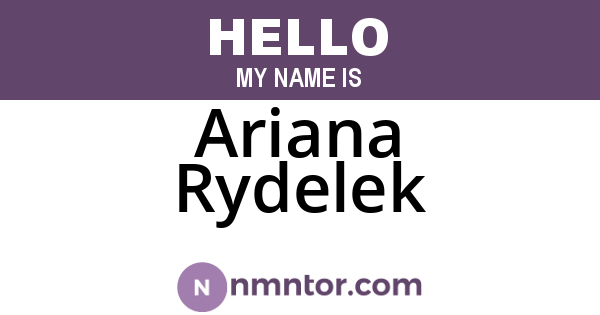 Ariana Rydelek