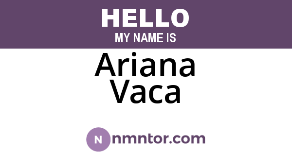 Ariana Vaca
