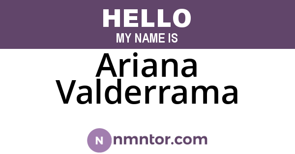 Ariana Valderrama
