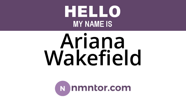 Ariana Wakefield