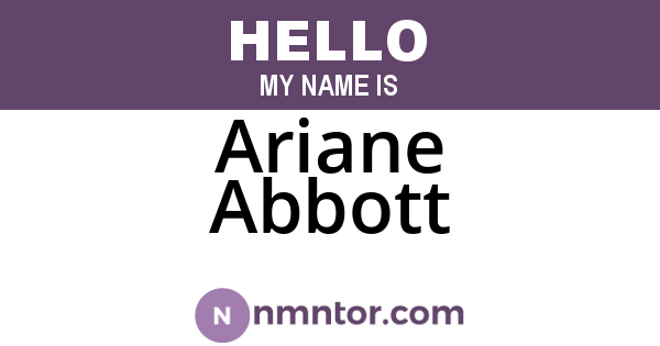 Ariane Abbott