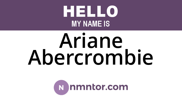 Ariane Abercrombie