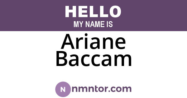 Ariane Baccam