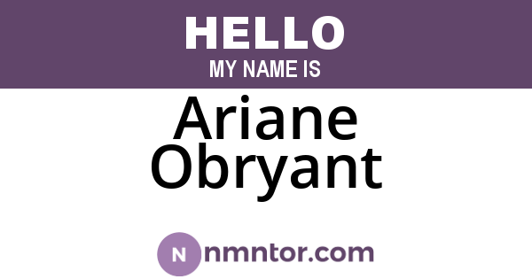 Ariane Obryant