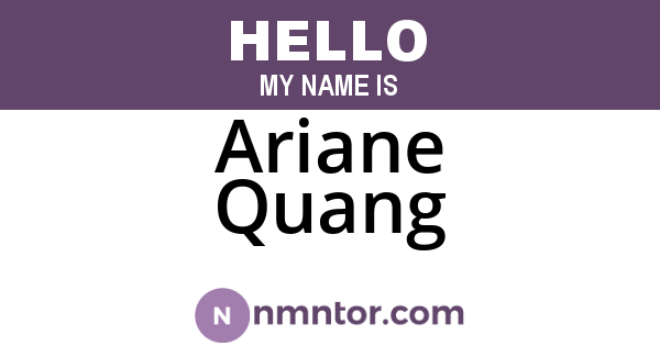 Ariane Quang