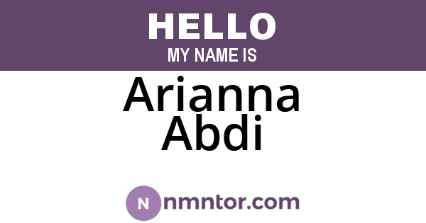 Arianna Abdi