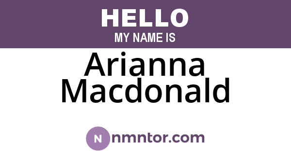 Arianna Macdonald