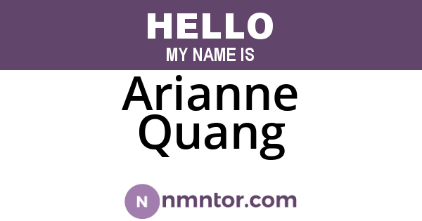 Arianne Quang