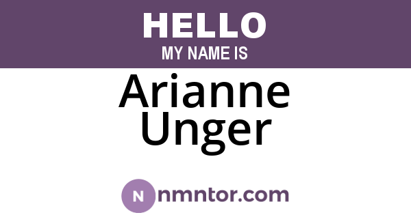 Arianne Unger