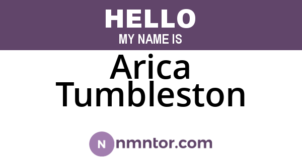 Arica Tumbleston