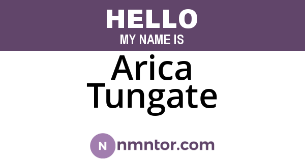 Arica Tungate