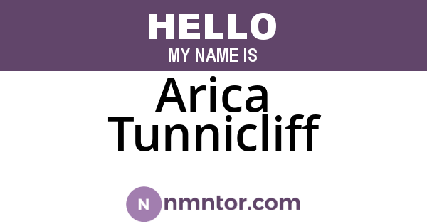 Arica Tunnicliff