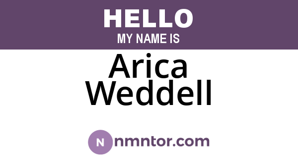Arica Weddell