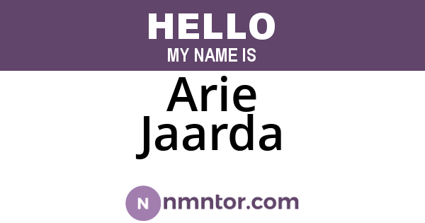 Arie Jaarda