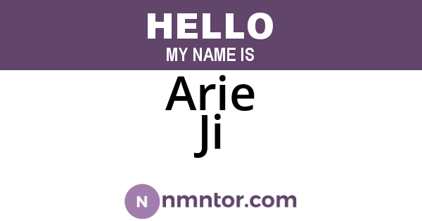 Arie Ji