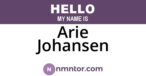 Arie Johansen
