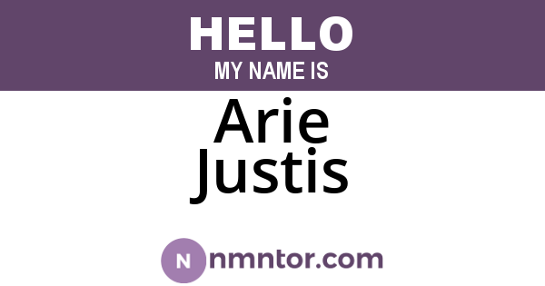 Arie Justis