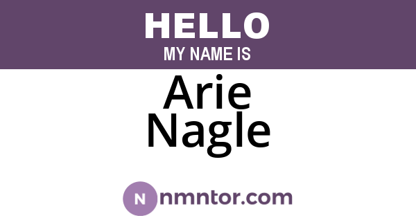 Arie Nagle