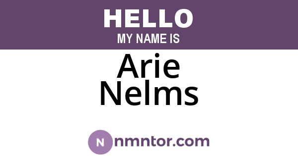 Arie Nelms