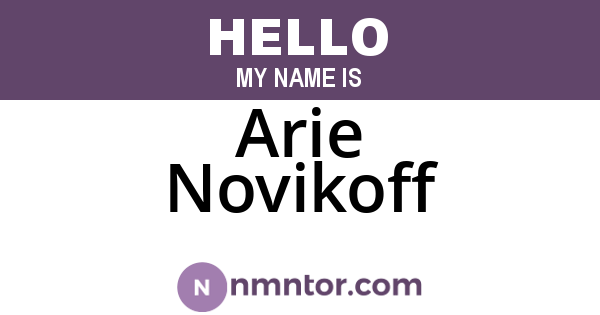 Arie Novikoff