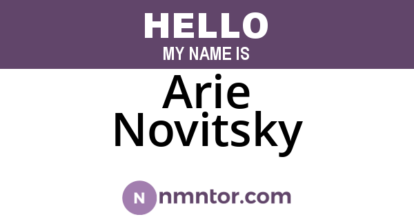 Arie Novitsky