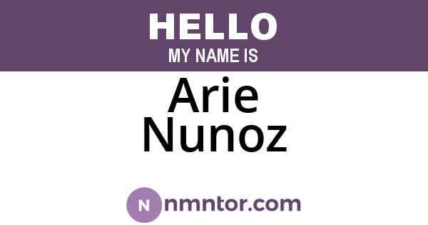 Arie Nunoz