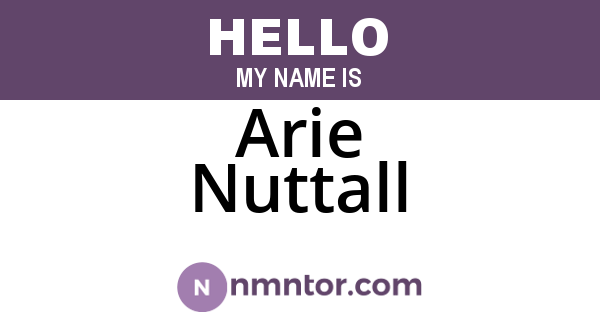 Arie Nuttall