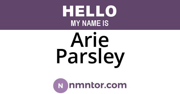 Arie Parsley