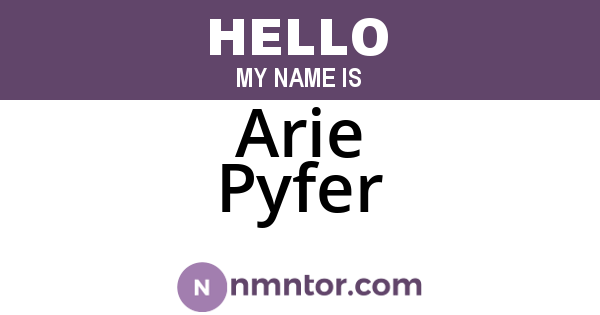 Arie Pyfer
