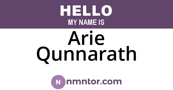 Arie Qunnarath