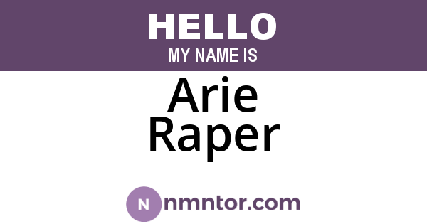 Arie Raper
