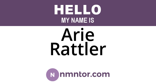 Arie Rattler