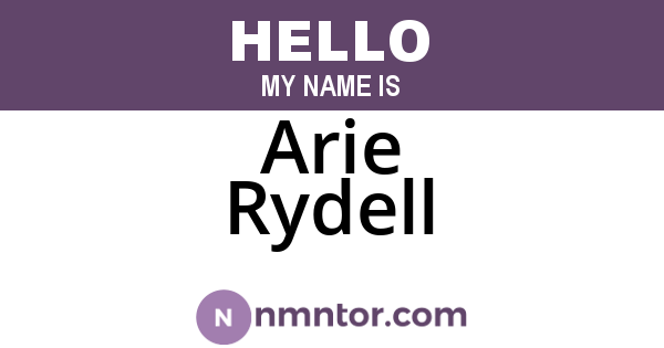 Arie Rydell