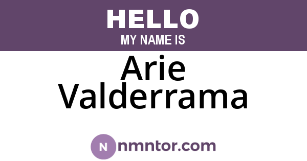 Arie Valderrama