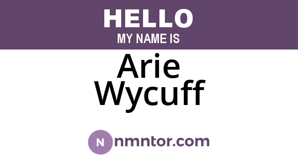 Arie Wycuff