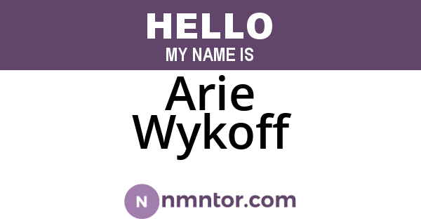 Arie Wykoff