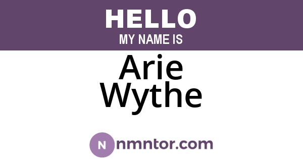 Arie Wythe
