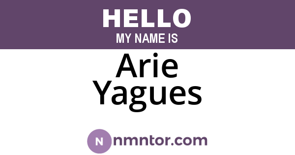 Arie Yagues