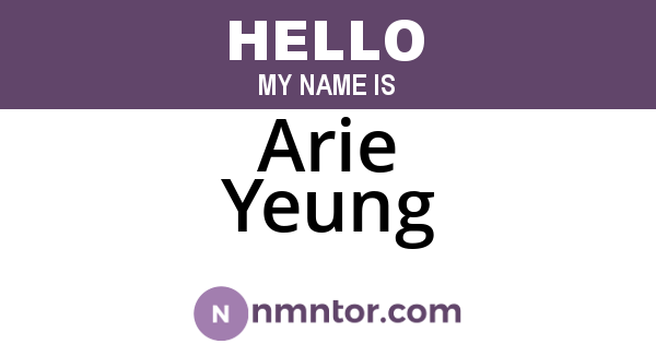 Arie Yeung