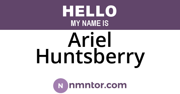 Ariel Huntsberry