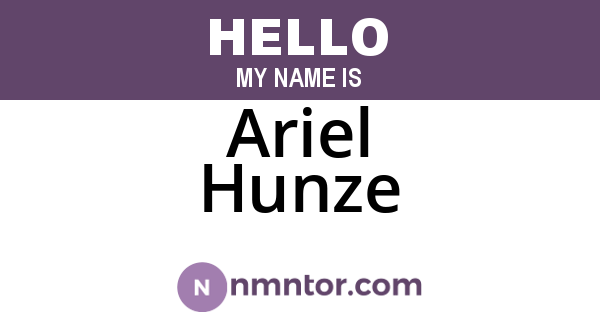Ariel Hunze