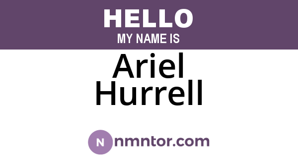 Ariel Hurrell