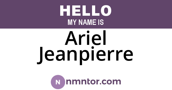 Ariel Jeanpierre