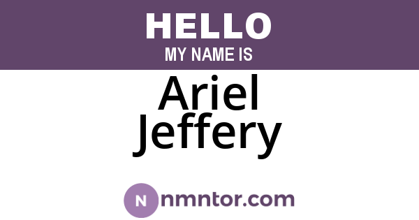 Ariel Jeffery