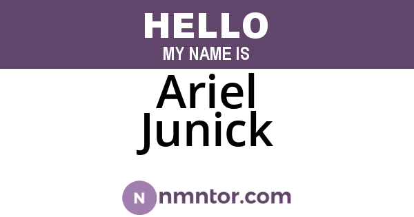 Ariel Junick