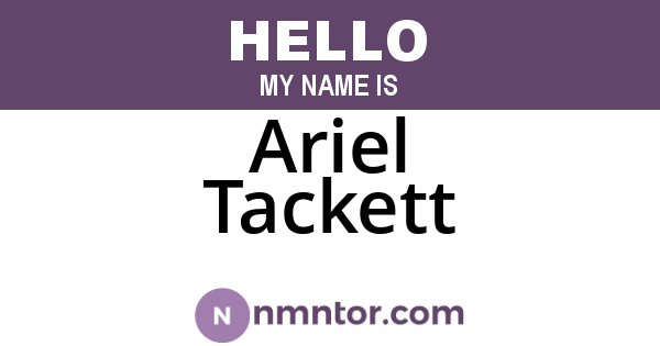 Ariel Tackett